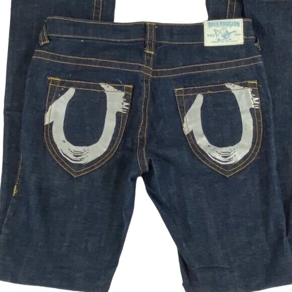 True Religion World Tour Jeans Low Rise Straight Leg - Size 30 - Picture 6 of 8